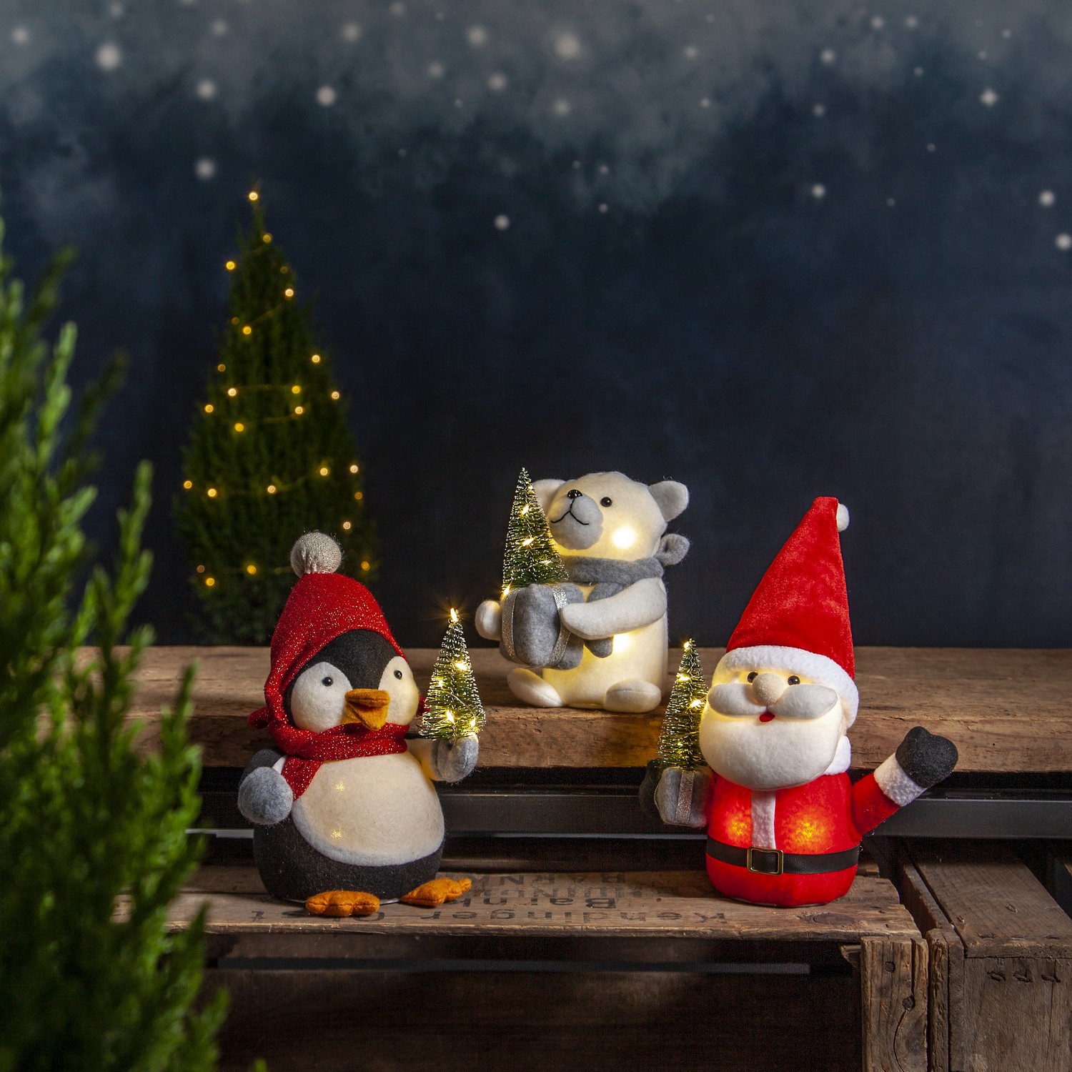 Dekorationsfigur Star Trading Joylight Tomte Gran