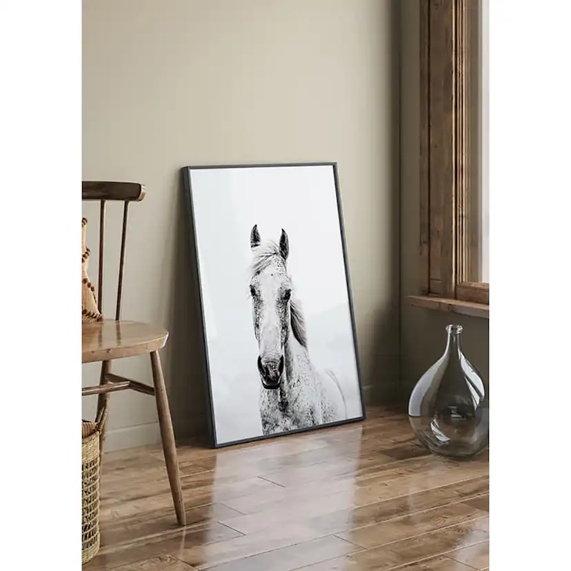 Poster Gallerix White Horse Up Close