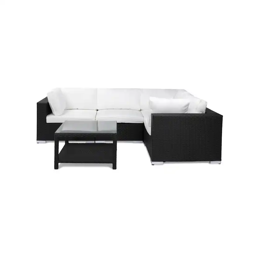 Loungegrupp Comfort Garden Bahamas 4-sits Hörn och Utebord 75x75 Utomhus