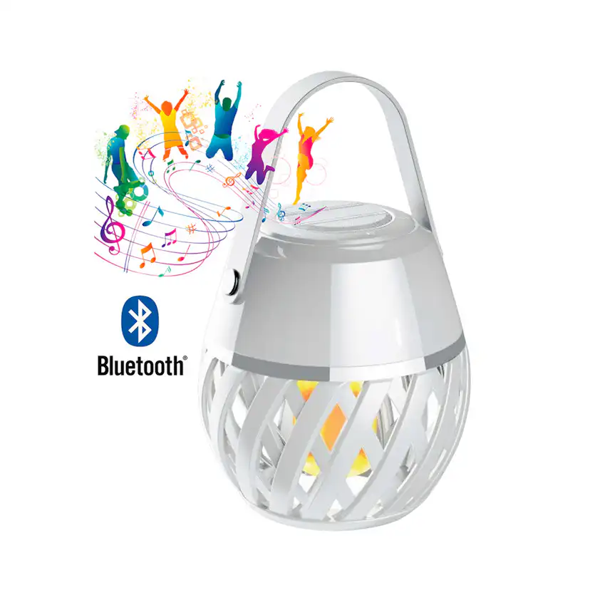 Flamlampa Homeline Helios med BT-högtalare