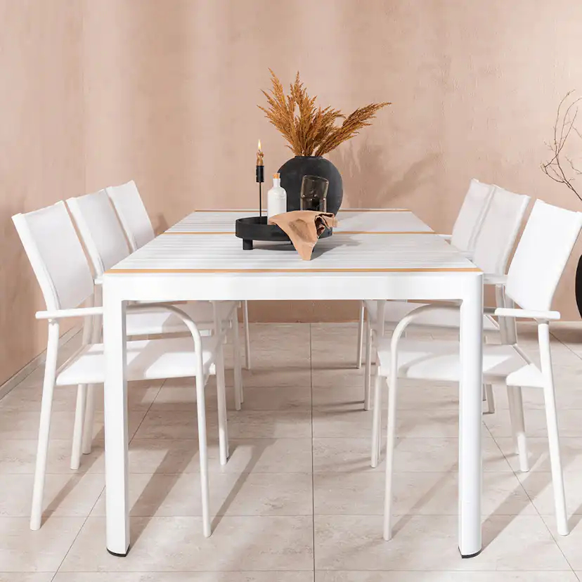 Matgrupp Venture Home Togo med 6 Santorini stolar