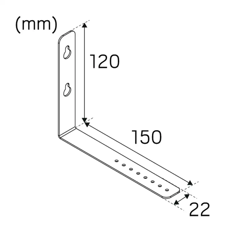 Väggfäste Hide-a-lite Liteline 90°