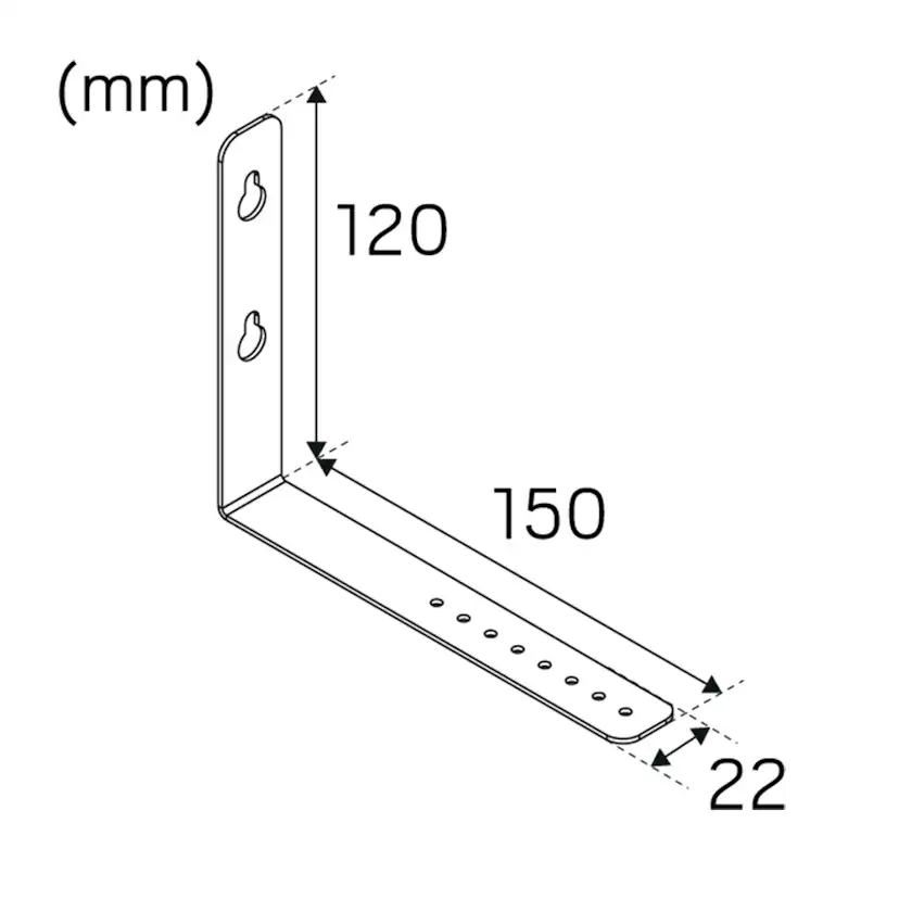 Väggfäste Hide-a-lite Liteline 90°