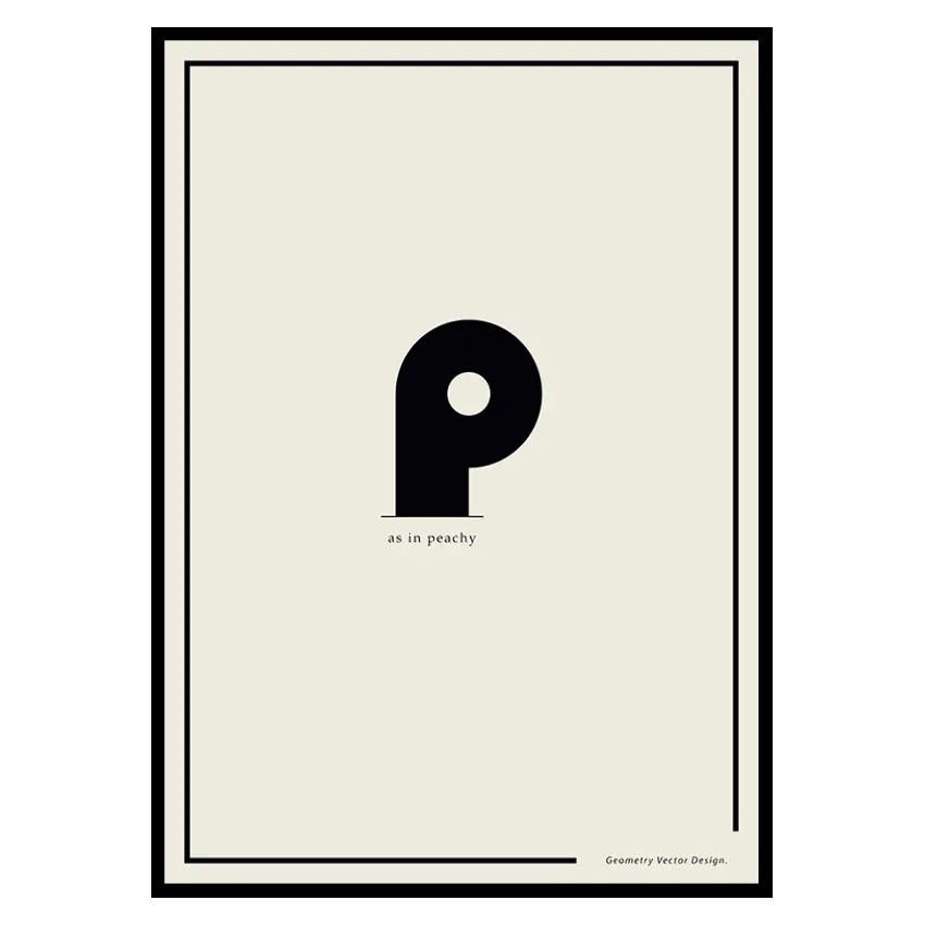 Poster Gallerix P As In Peachy