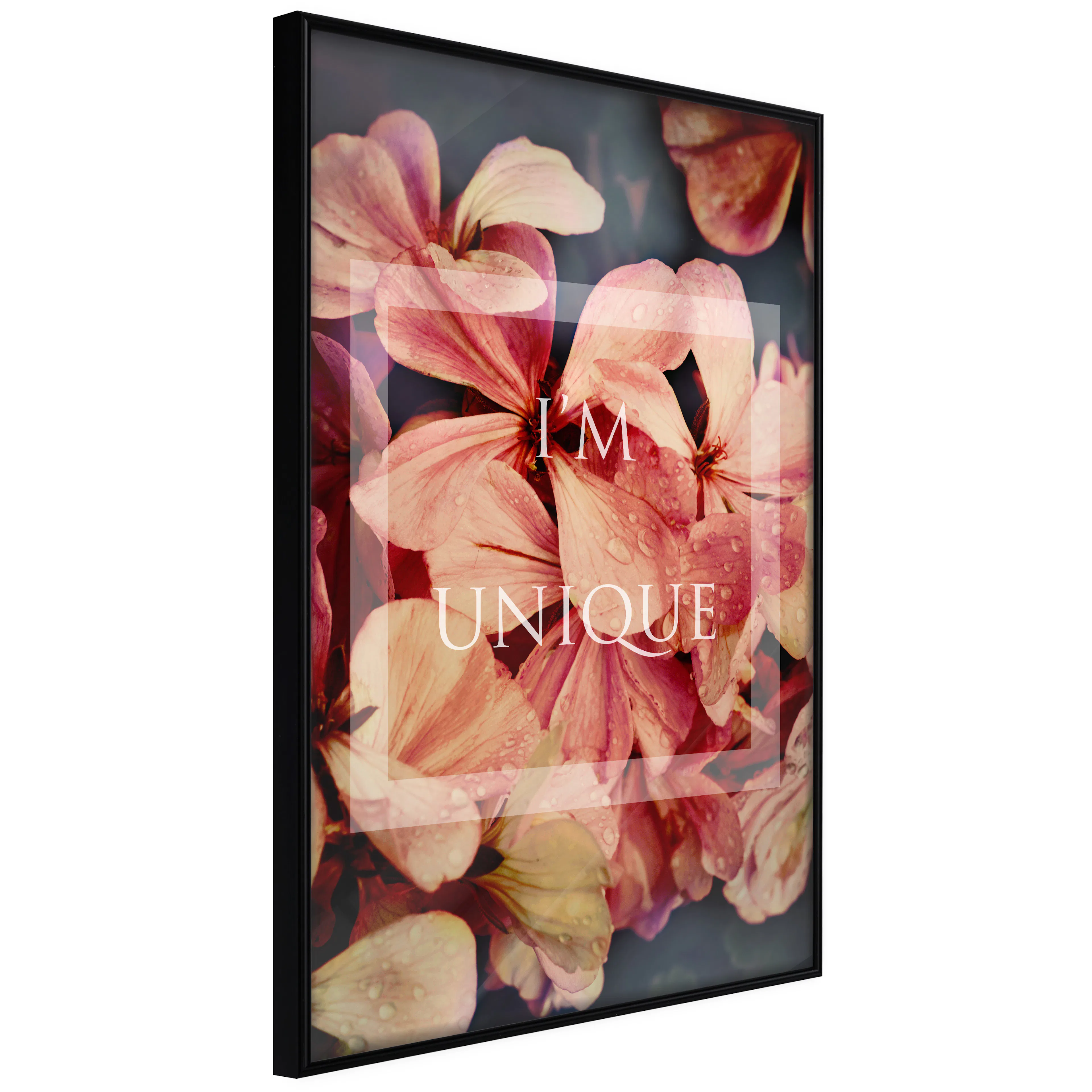 Affisch - I'm Unique [Poster] 40x60 Svart ram, 40x60 cm