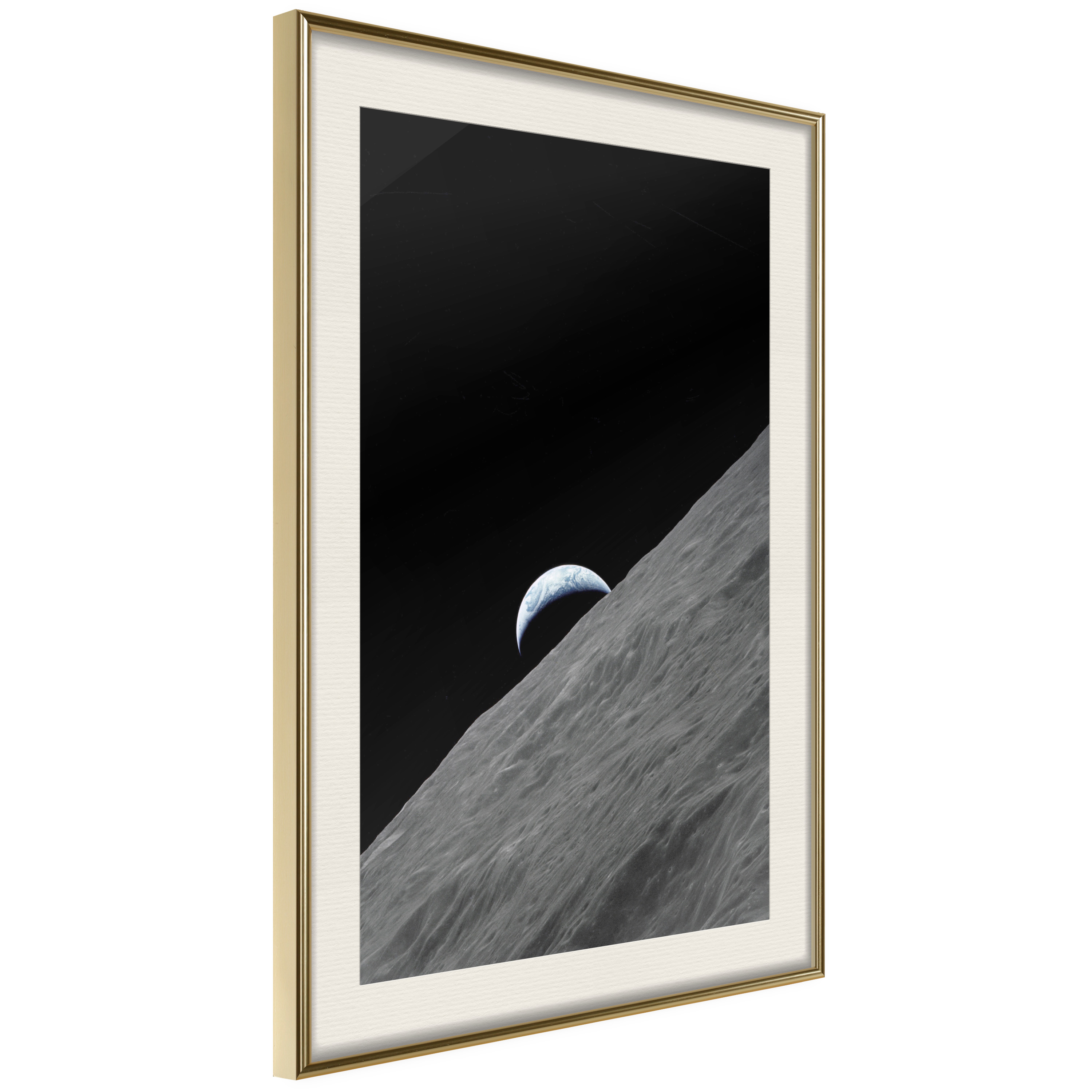 Affisch - Lonely Planet [Poster] 40x60 Guld ram med passepartout, 40x60 cm