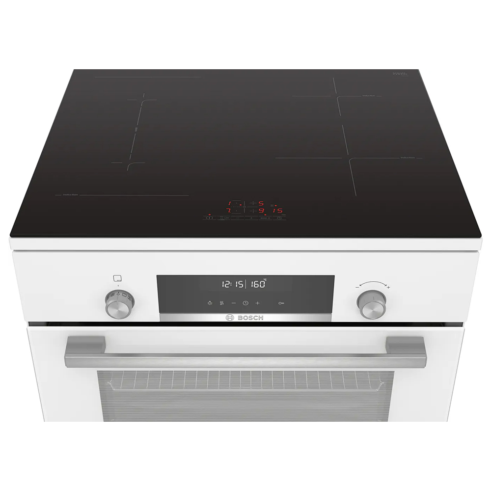 Induktionsspis Bosch Serie 6 HLS79W321U Vit med AutoPilot och Pyrolys