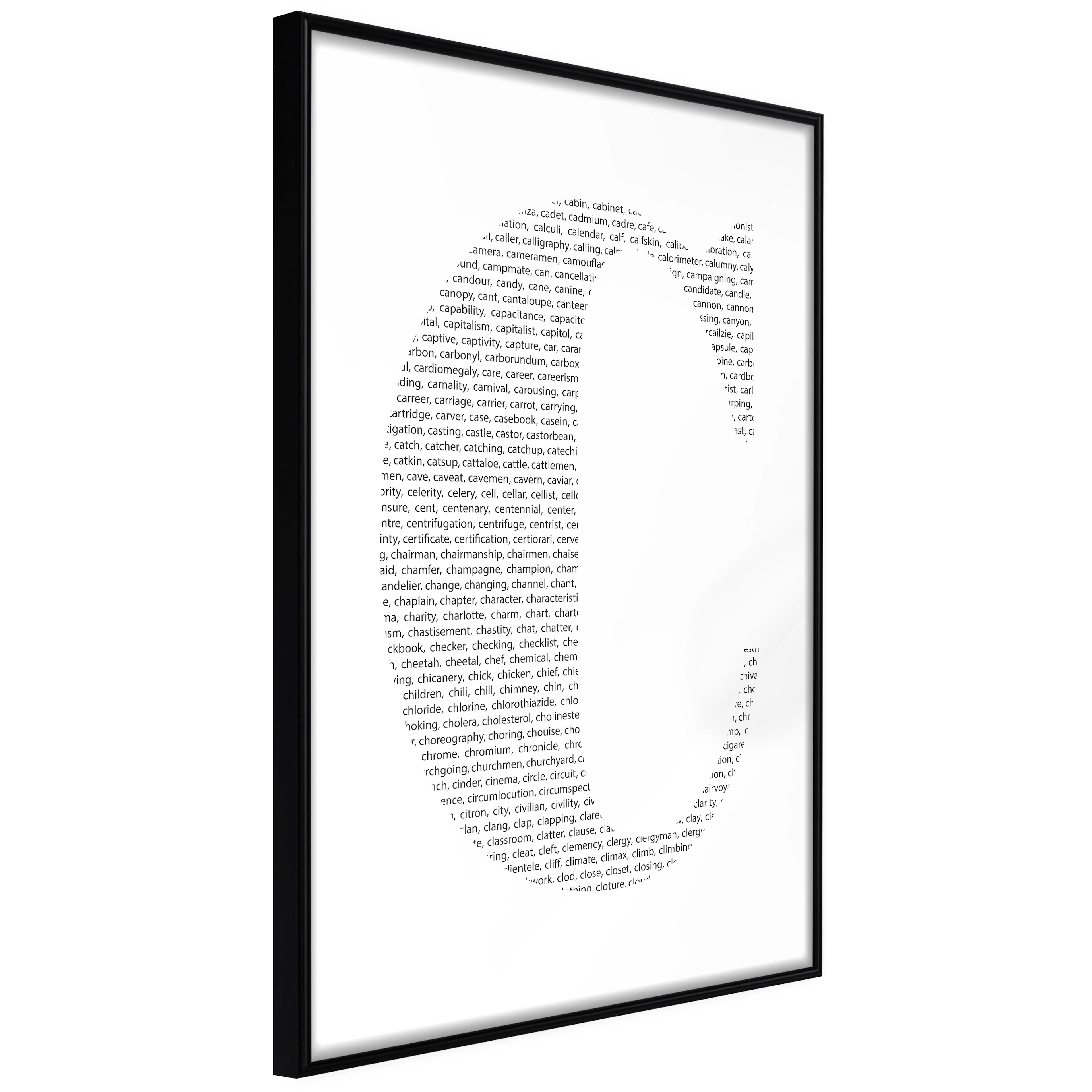 Affisch - Letter C [Poster] 40x60 Svart ram, 40x60 cm