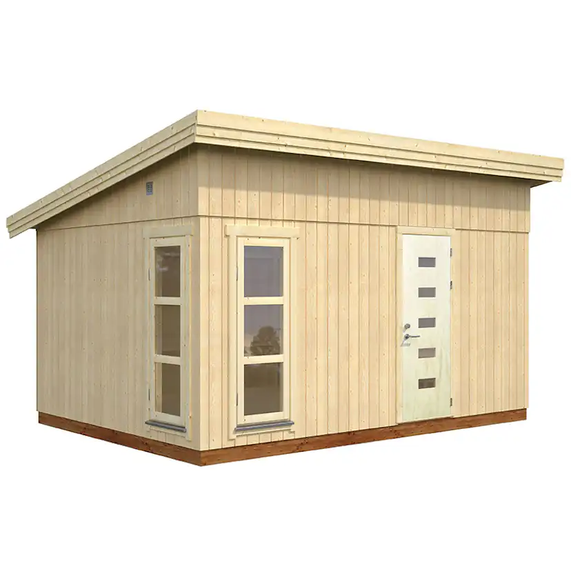 Friggebod Palmako Etta 13,6 m² Komplett Stuga med Pulpettak