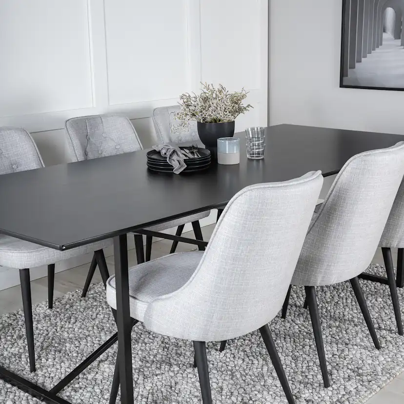 Matgrupp Venture Home Palaba med 6 Vera Stolar Polyestertyg