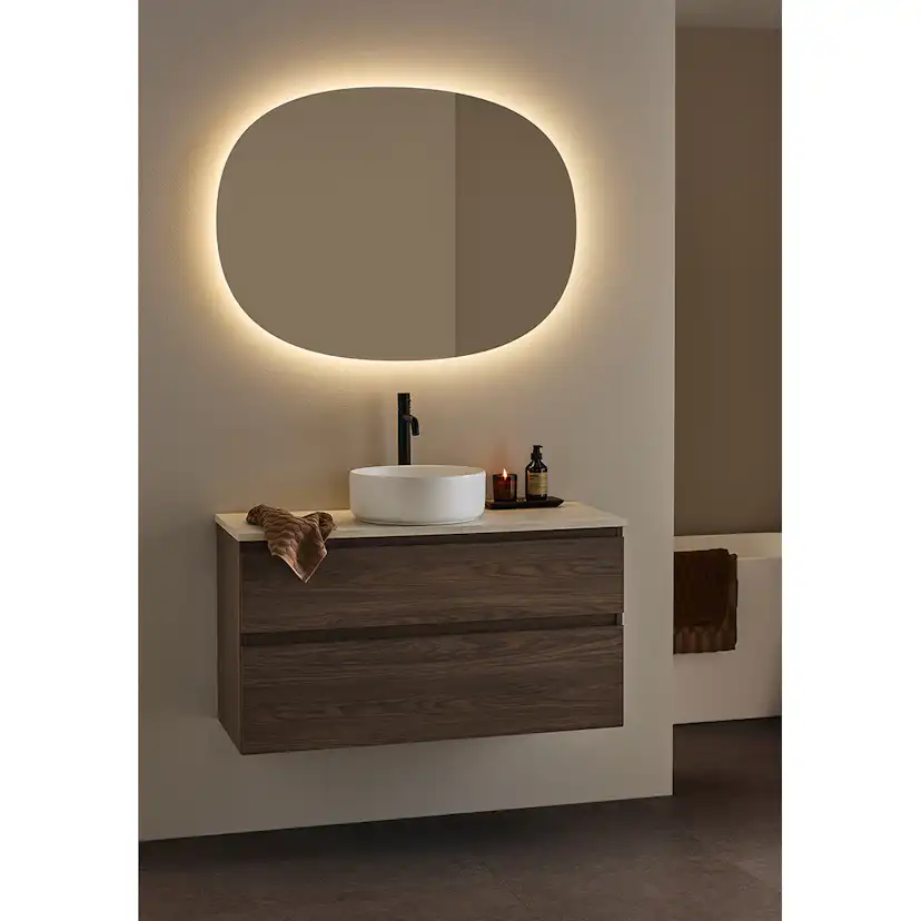Spegel Hafa Ellipse LED 1000x750