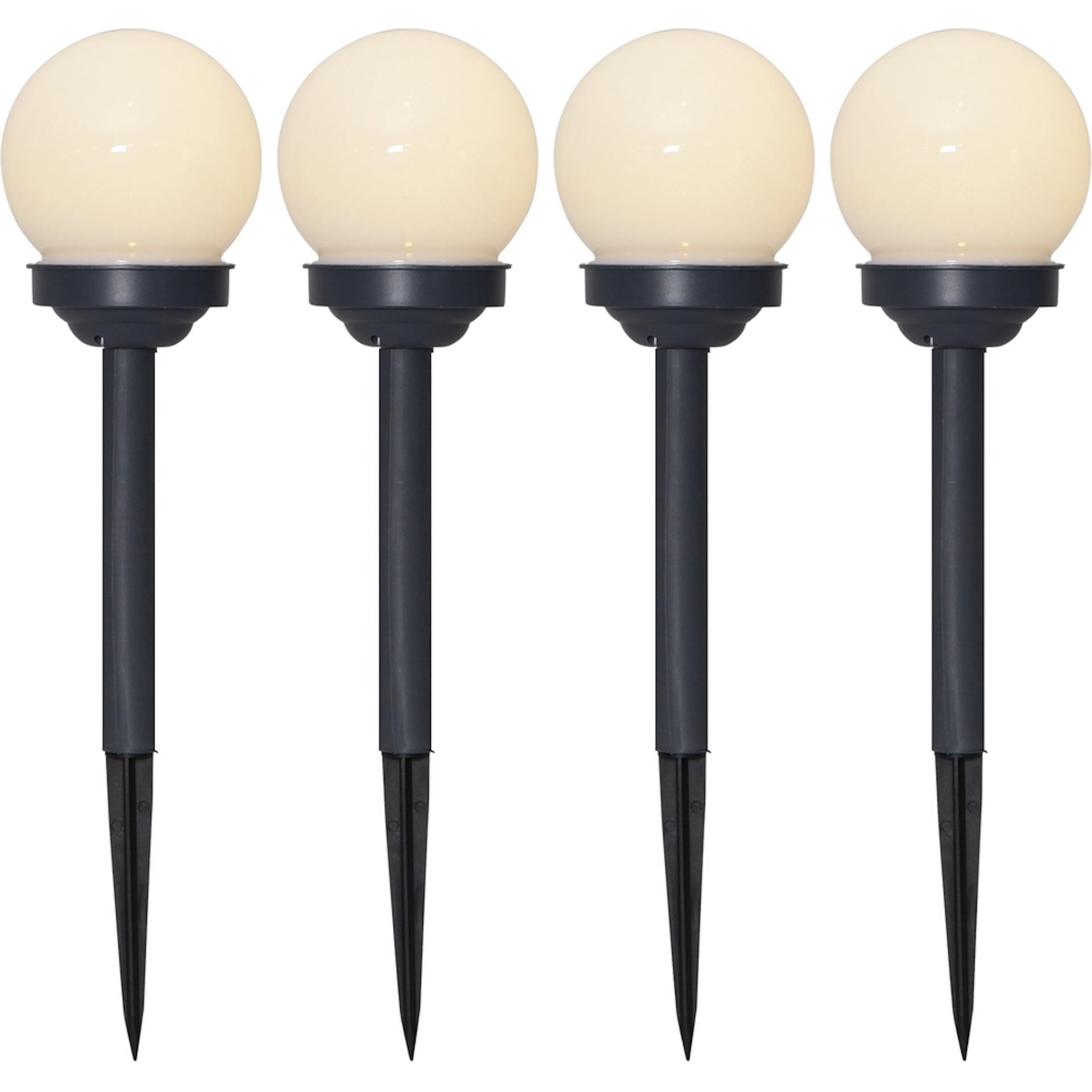 Solcellspollare Star Trading Globus LED Utebelysning med Sensor 4-pack