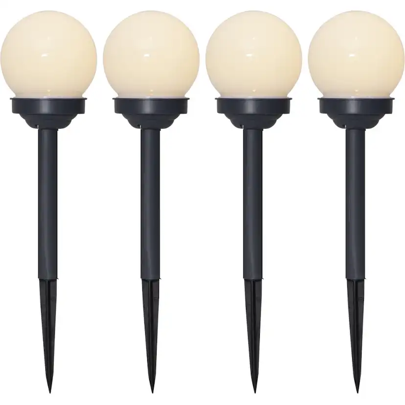 Solcellspollare Star Trading Globus LED Utebelysning med Sensor 4-pack