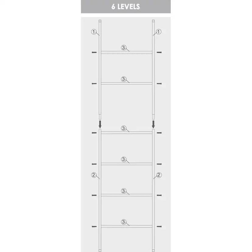 Handduksstege Spirella Jayden 6-steg