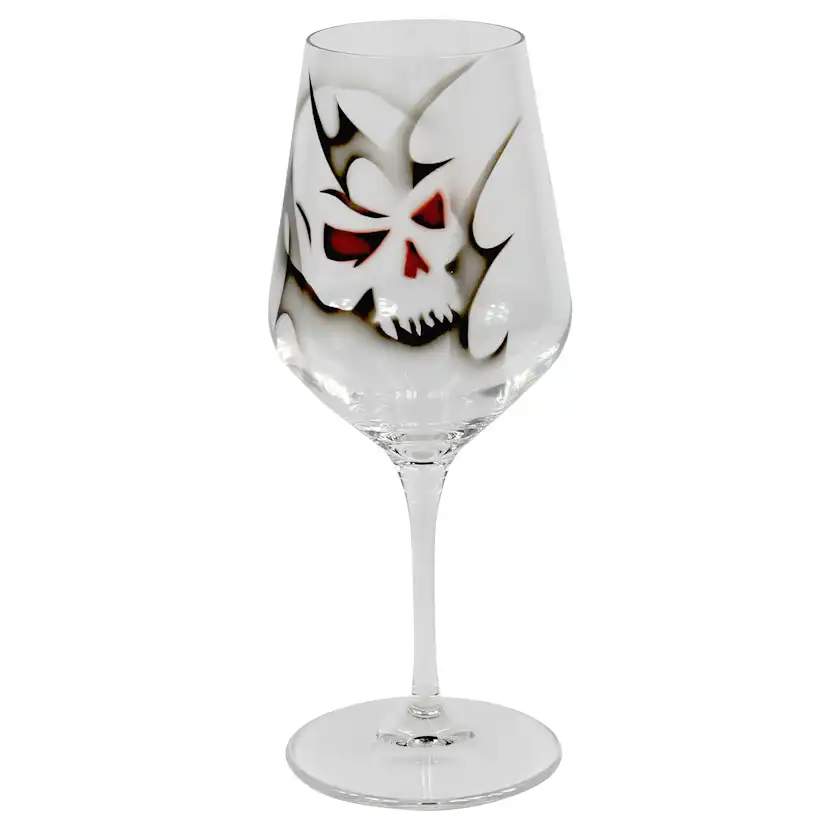 Vinglas Nybro Crystal Dödskalle 35 cl