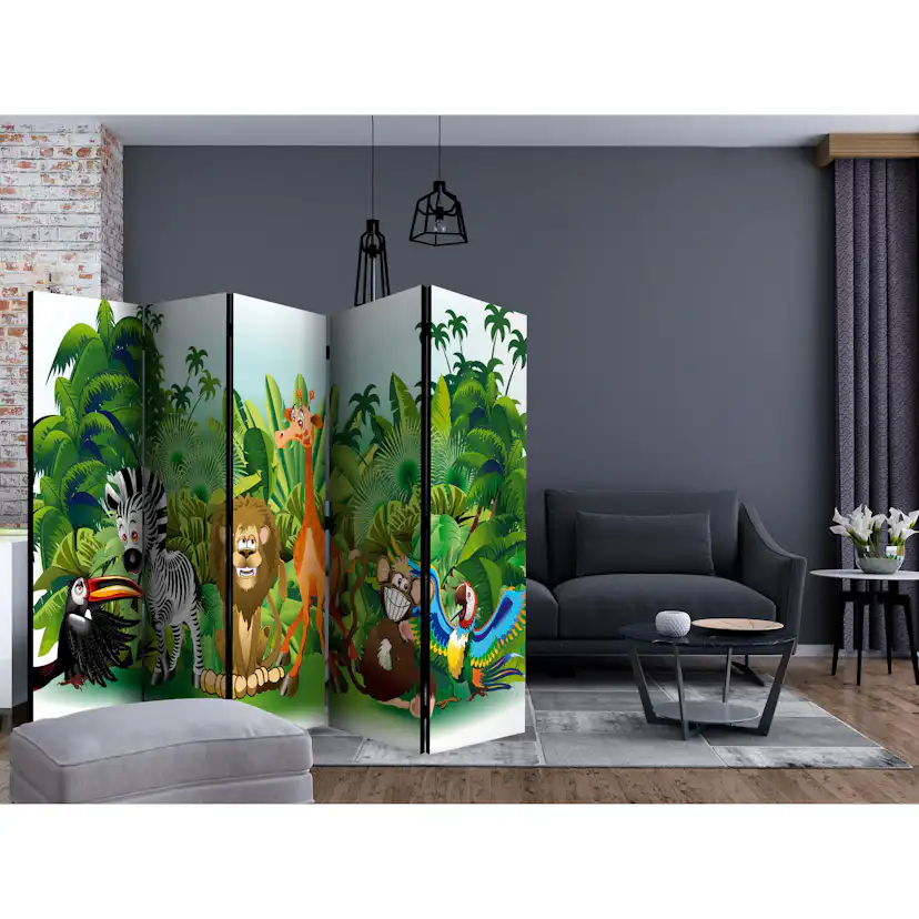 Rumsavdelare Arkiio Jungle Animals II 225x172 cm
