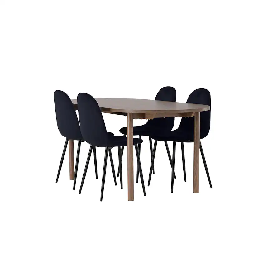 Matgrupp Venture Home Andy Ø120 cm med 4st Polar Matstolar