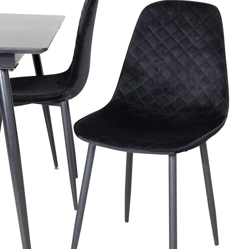 Matgrupp Venture Home Silvia med Iläggsskiva och 4 Phoi Stolar