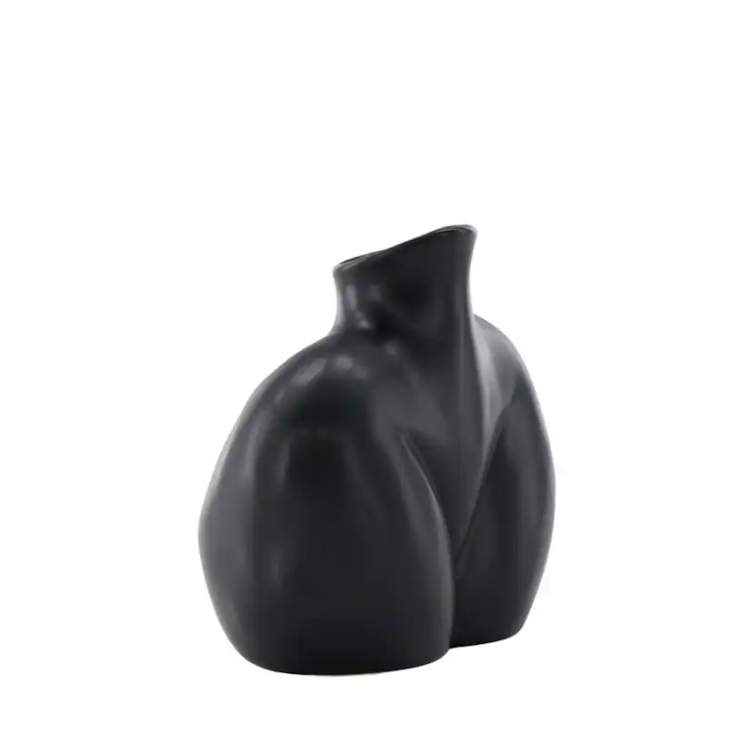 Harvey Vase - Matte Black - 17*10*15Hcm Svart
