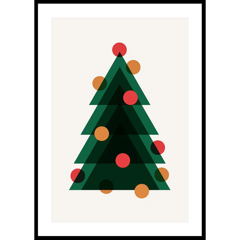 Poster Gallerix Dots Christmas Tree