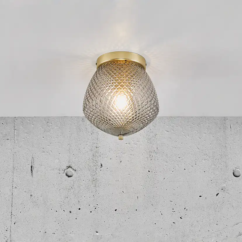 Takplafond Nordlux Orbiform Mässing & Rökfärgad Glas med Dimbar Funktion
