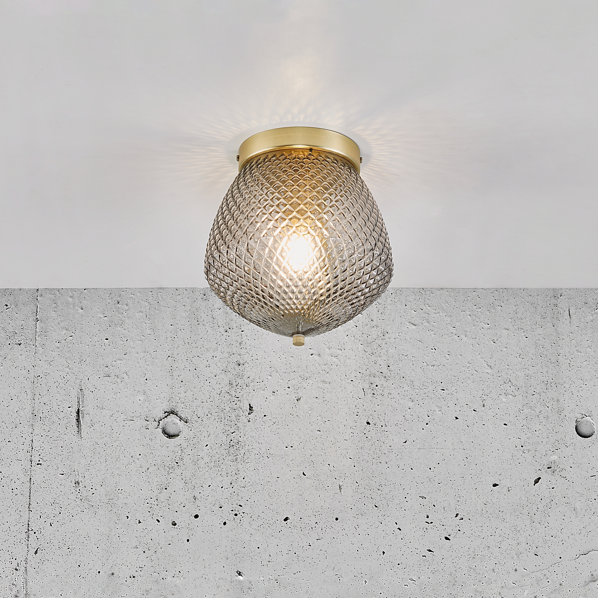 Takplafond Nordlux Orbiform Mässing & Rökfärgad Glas med Dimbar Funktion