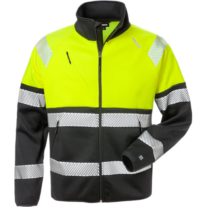 Varsel softshell-jacka 4517 SSL, kl 1 Storlek: XS, Gul/Svart