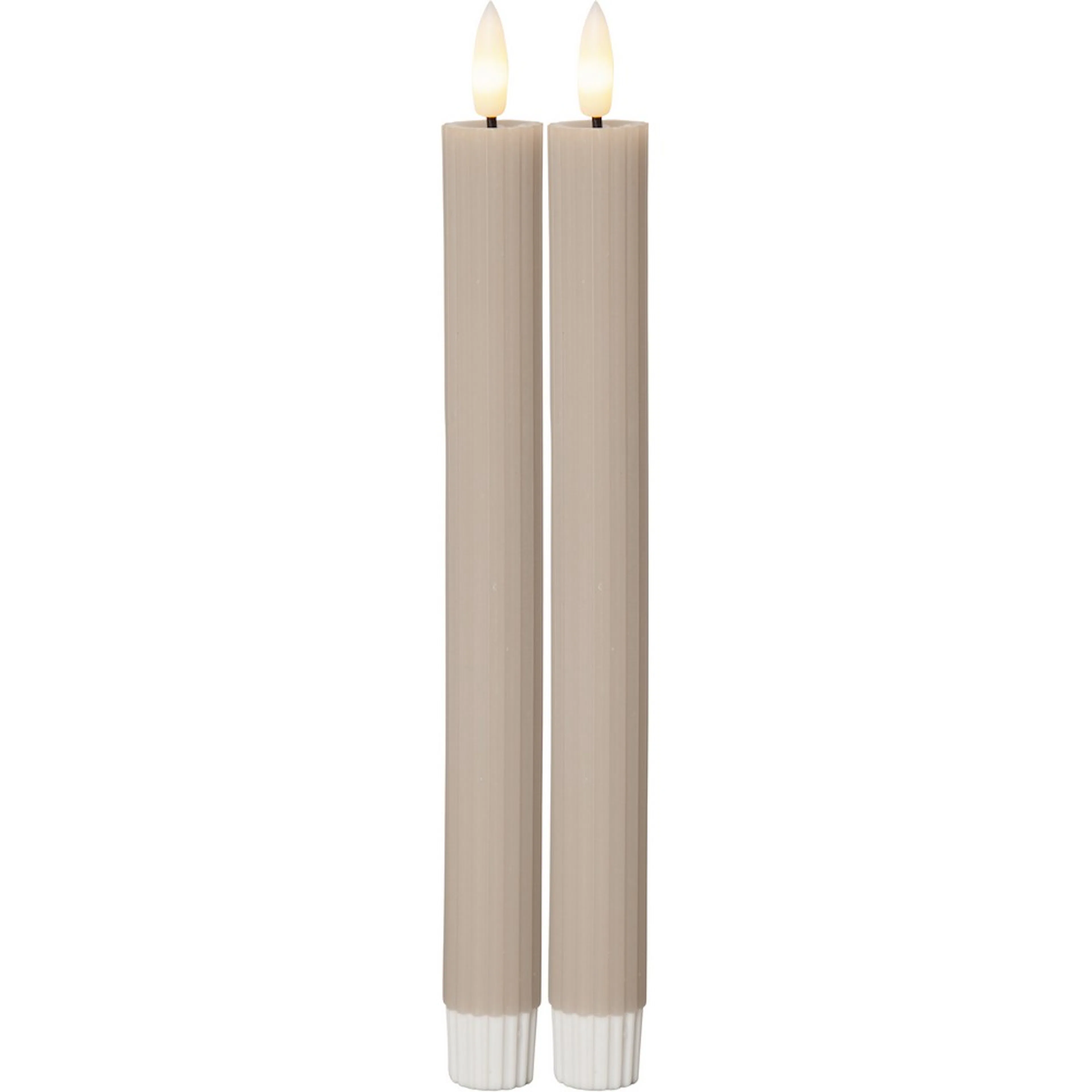 LEDAntikljus2p Flamme Stripe Beige