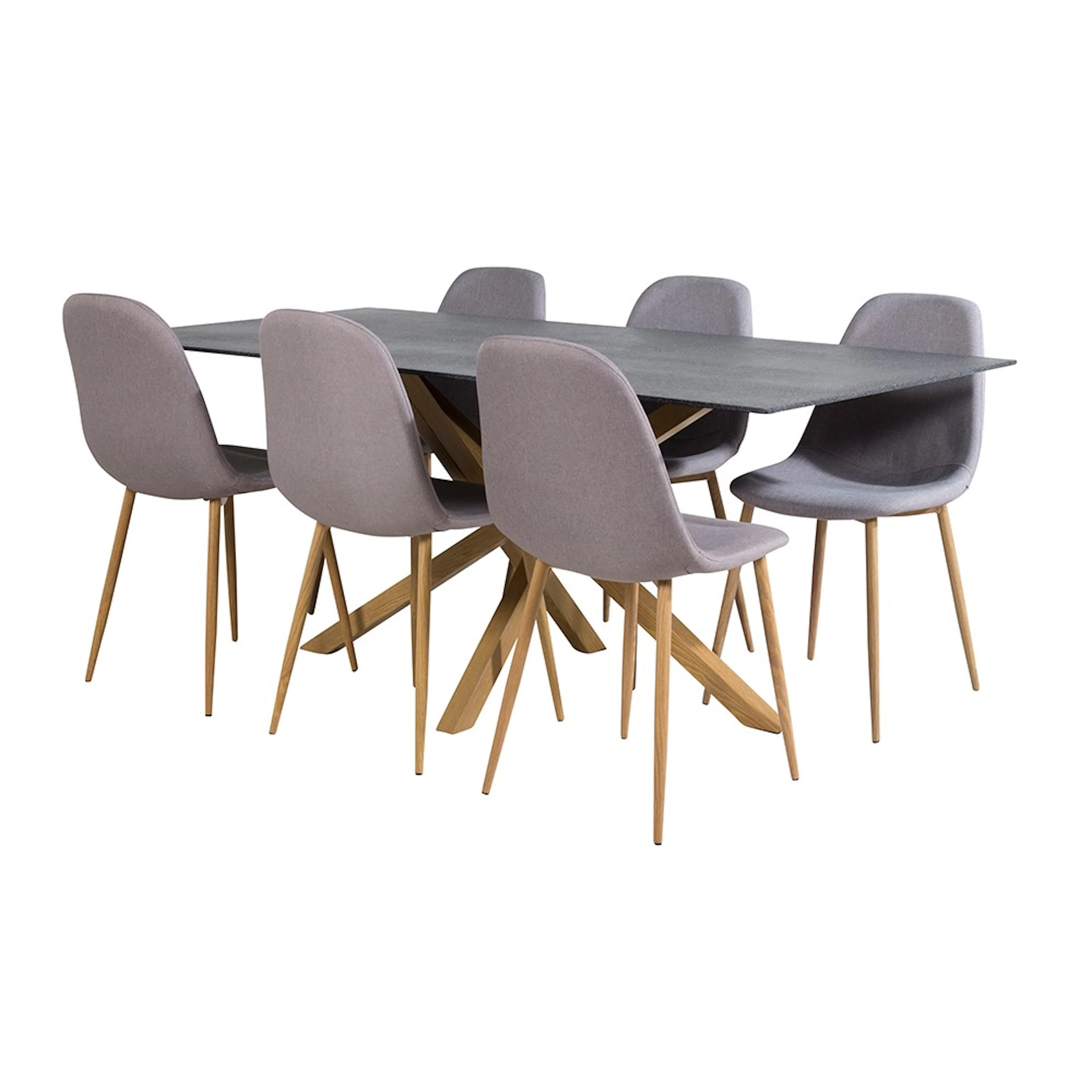 Matgrupp Venture Home Piata med 6 Pobbie Stolar Polyestertyg