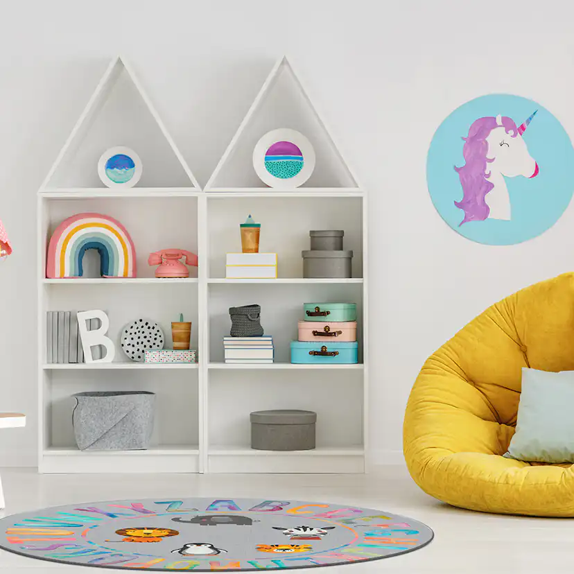 Barnmatta KM Carpets Play Alfabet Rund