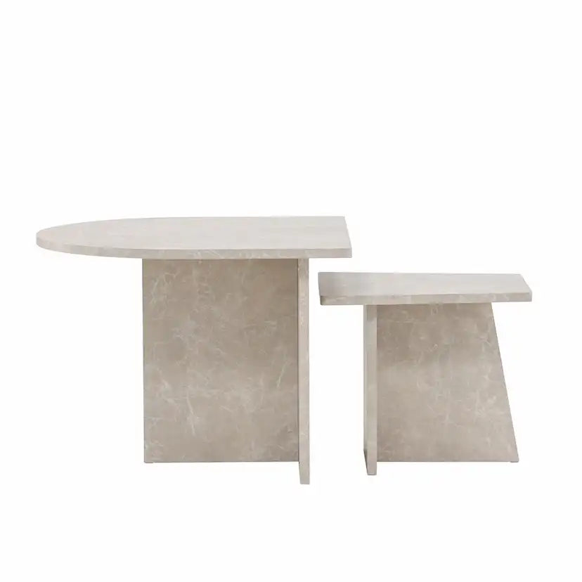 Soffbord Venture Home Sala Beige Vardagsrumsbord med Marmorlook