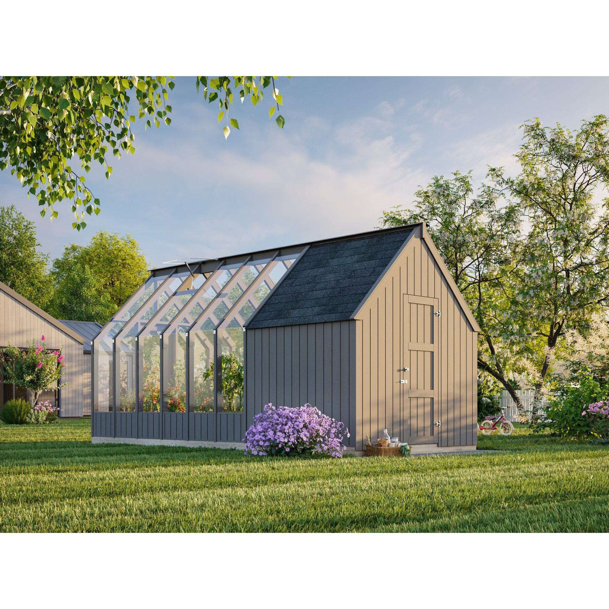 Växthus Palmako Emilia 13,1 m² (inv. 8,2+4,0 m²)