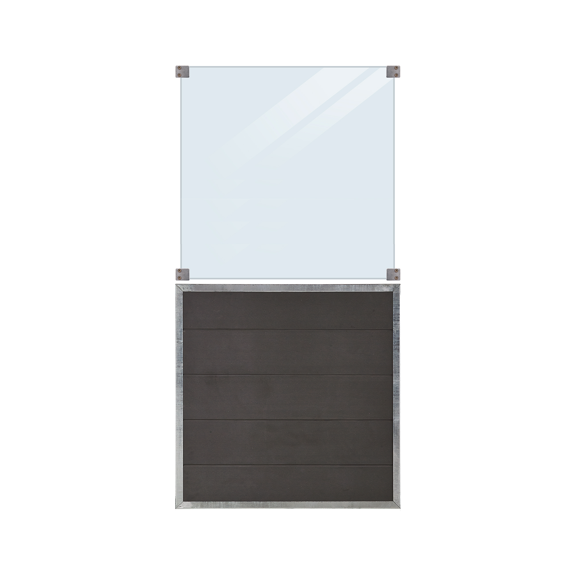 Staket PLUS Futura Komposit Klarglas 90×180 cm
