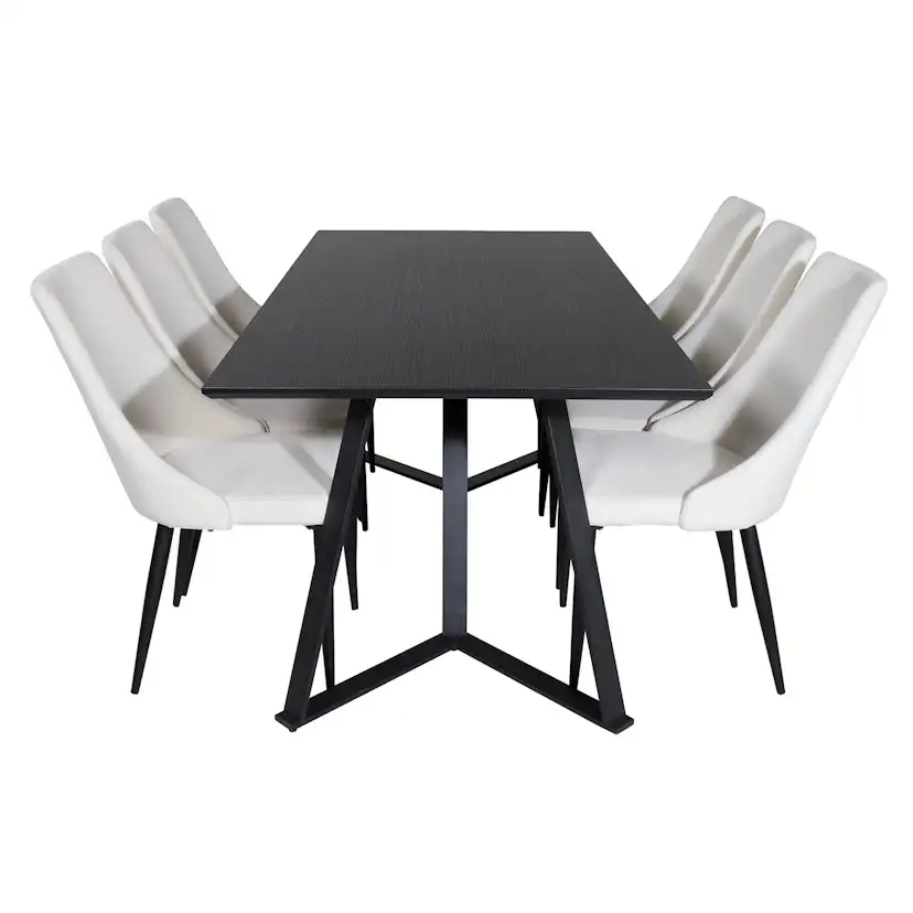 Matgrupp Venture Home Madde med 6 Laura Stolar Manchester