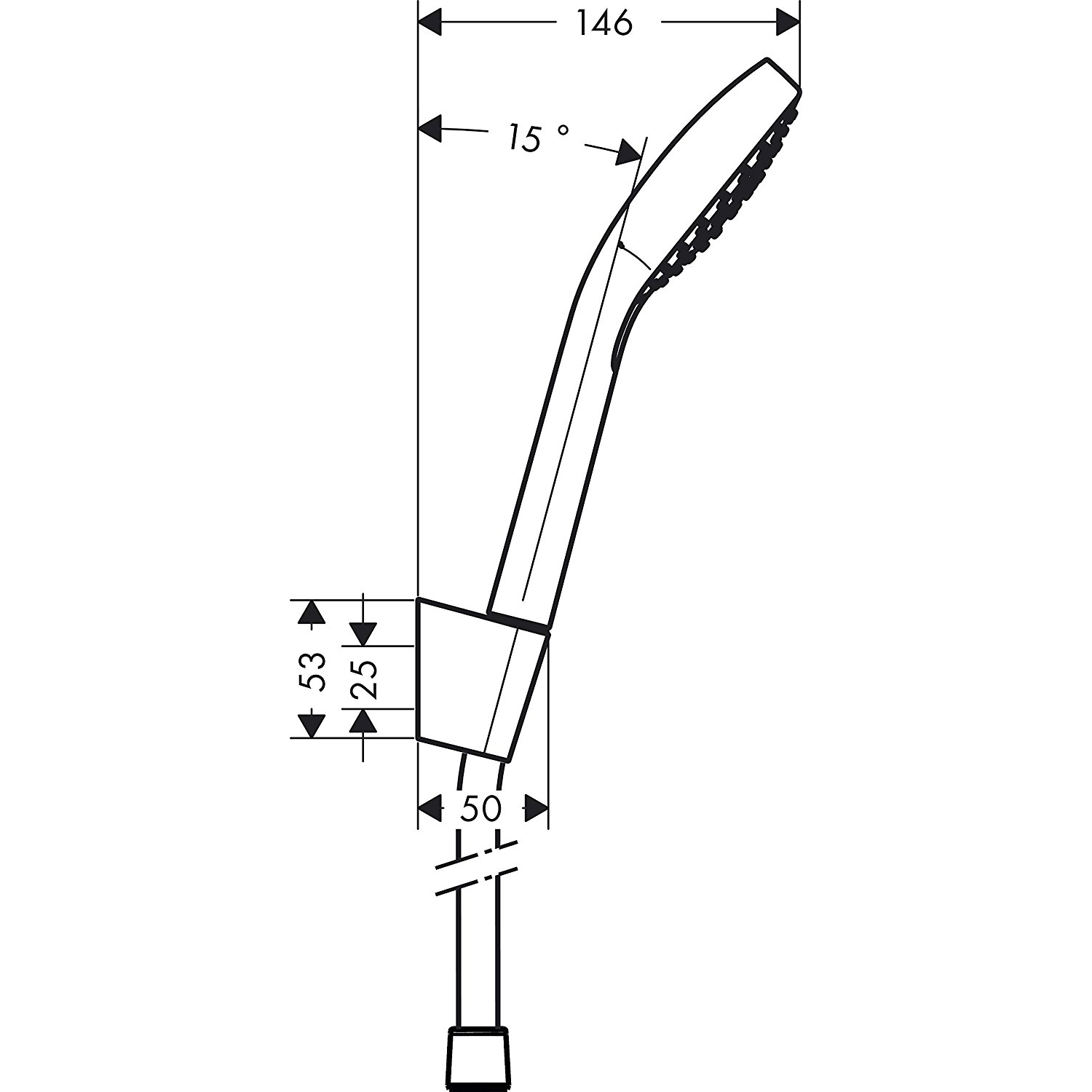 Handdusch Hansgrohe Croma Select E Vario Porter Längd, slang: 1,6 m