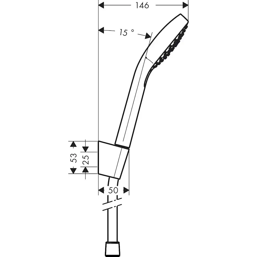 Handdusch Hansgrohe Croma Select E Vario Porter Längd, slang: 1,6 m