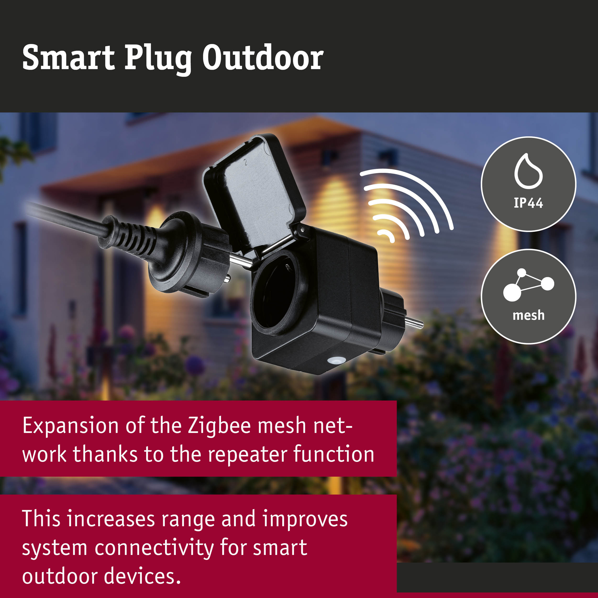 Adapterplugg Paulmann Smart Home Zigbee 3.0 Utomhus