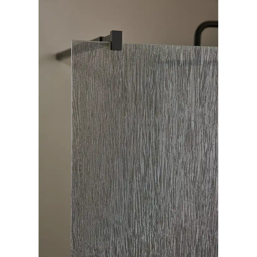 DUSCHVÄGG INFINITY LACE 90 SVART 884x2000, Svart, Lackerad