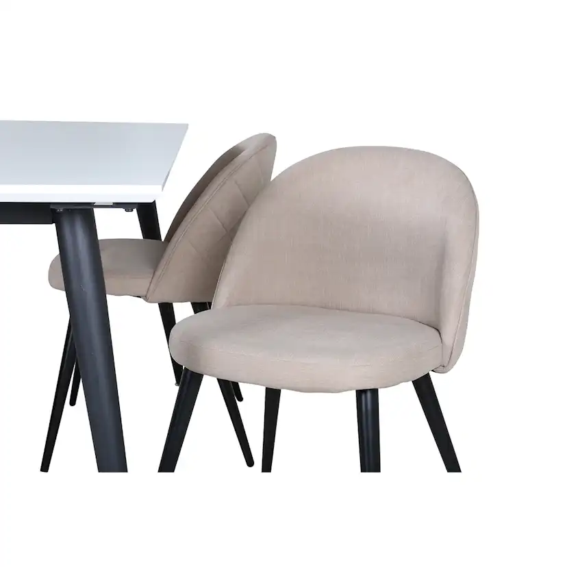 Matgrupp Venture Home Jolie med 4 Valentina Stitcthes Stolar Polyesterlinen