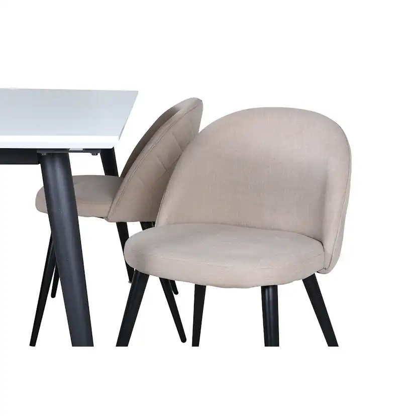 Matgrupp Venture Home Jolie med 4 Valentina Stitcthes Stolar Polyesterlinen
