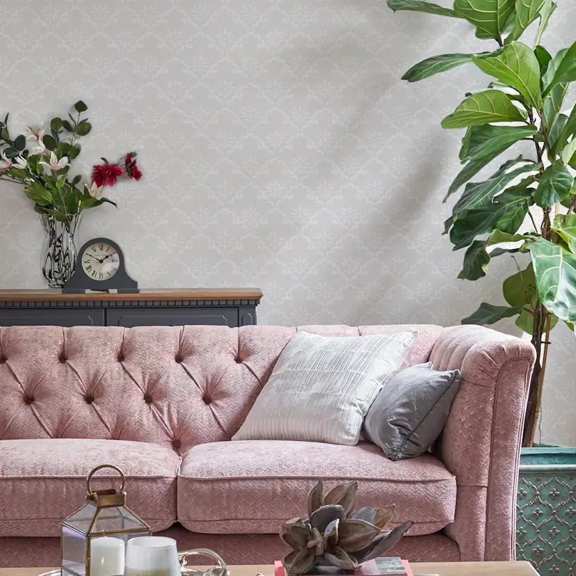 Tapet Laura Ashley Coralie Röd Grå 118476
