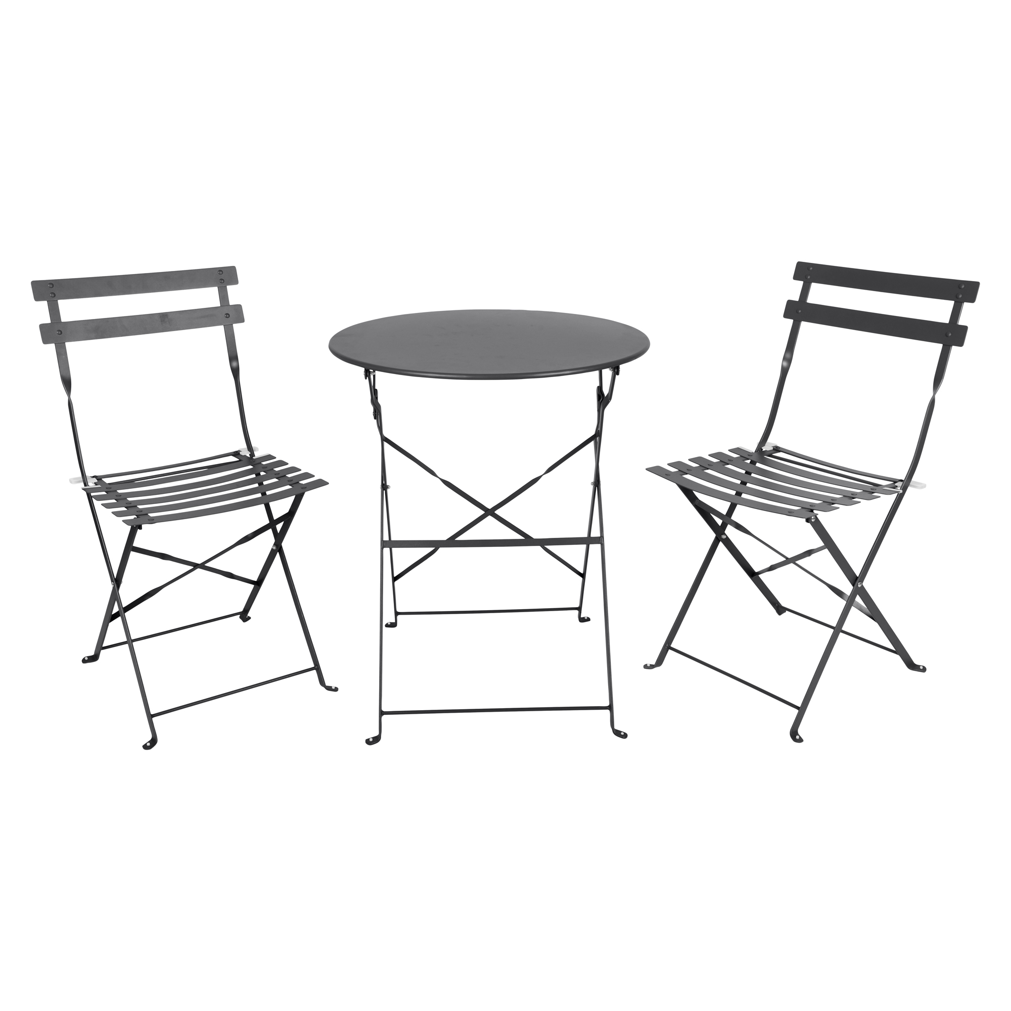 Caféset Outfit Sam 2st Fällbara Stolar med Bord Ø60 cm