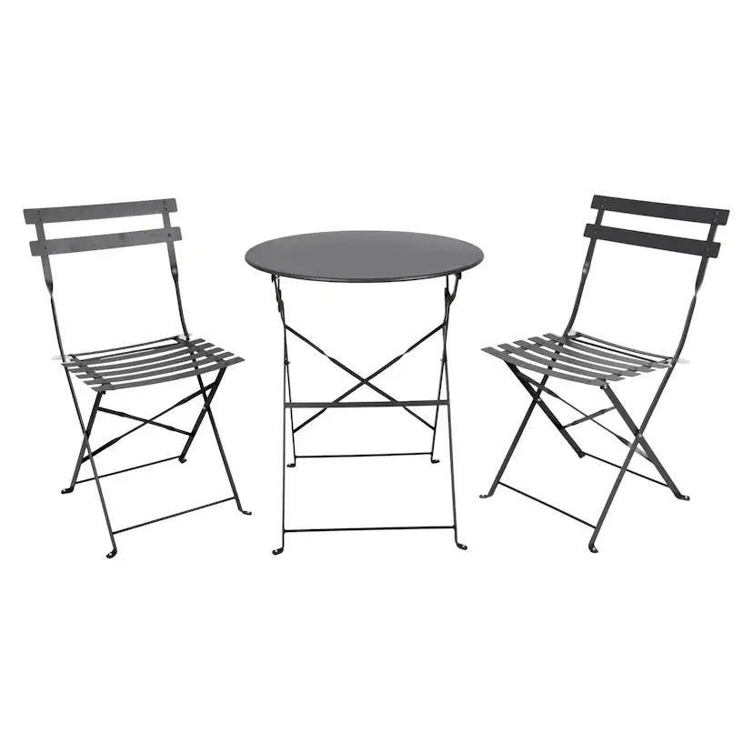 Caféset Outfit Sam 2st Fällbara Stolar med Bord Ø60 cm