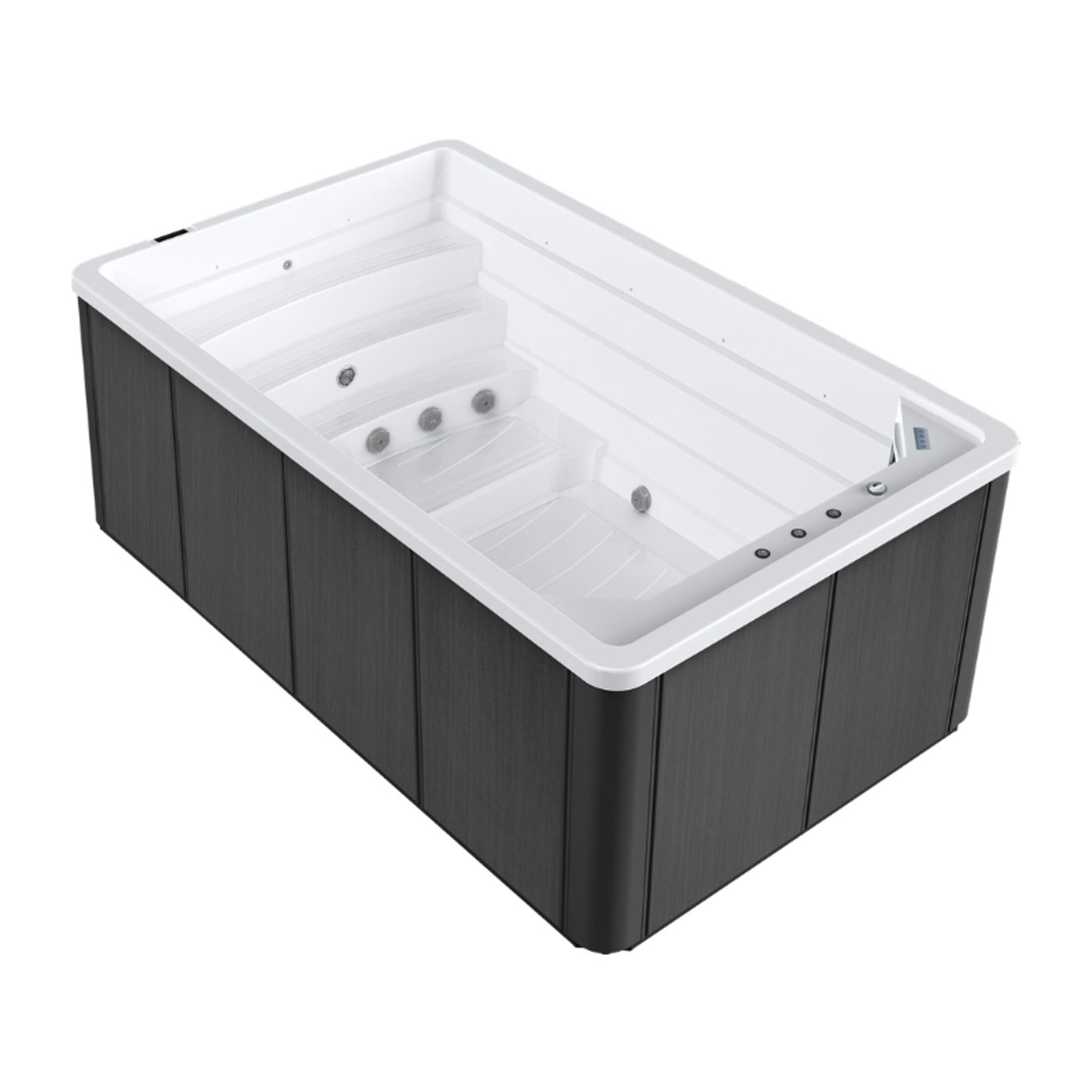 Swimspa Swebad Swim Family med Gaveltrappa och Termolock