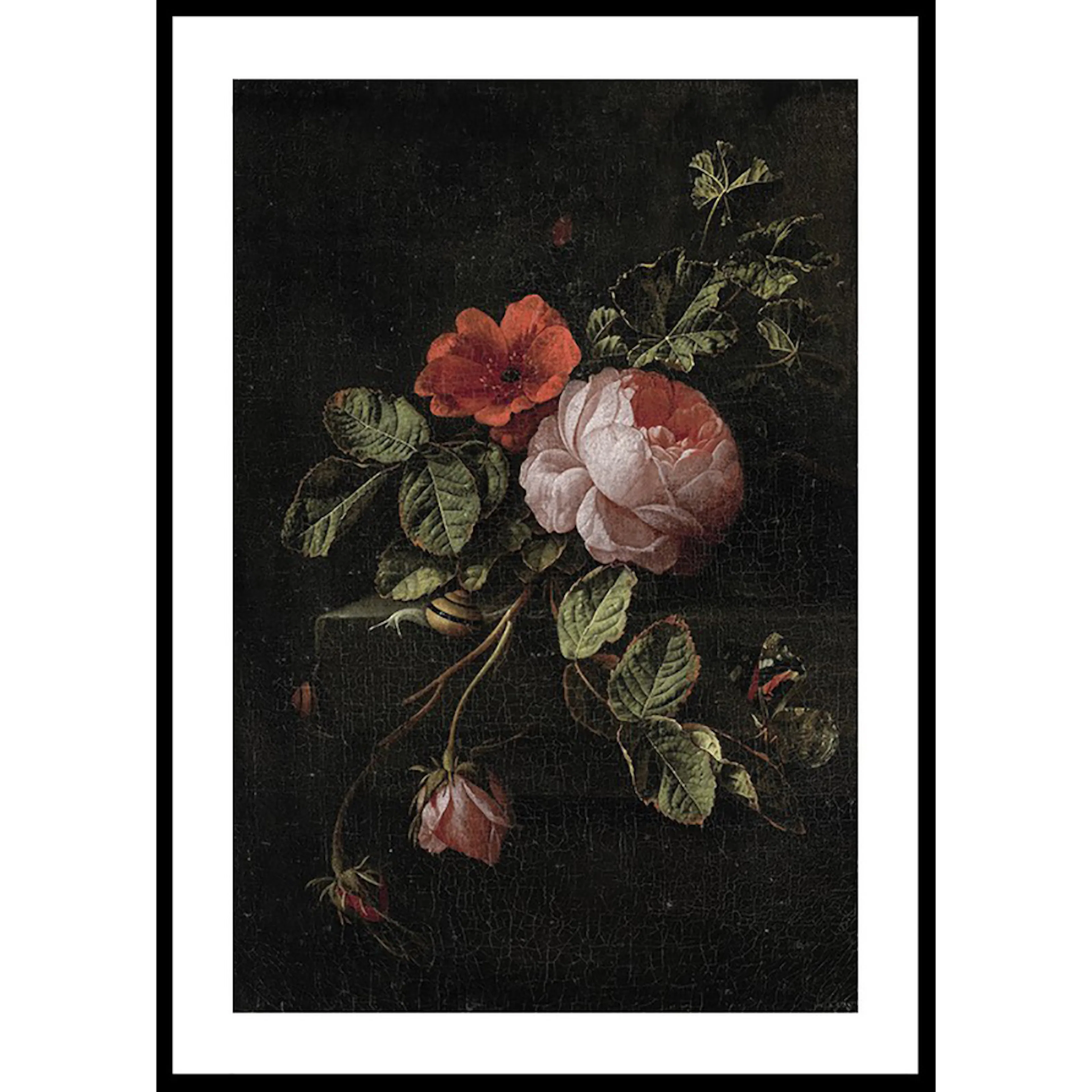 Poster Gallerix Stilleven Met Rozen By Elias Van Den Broeck