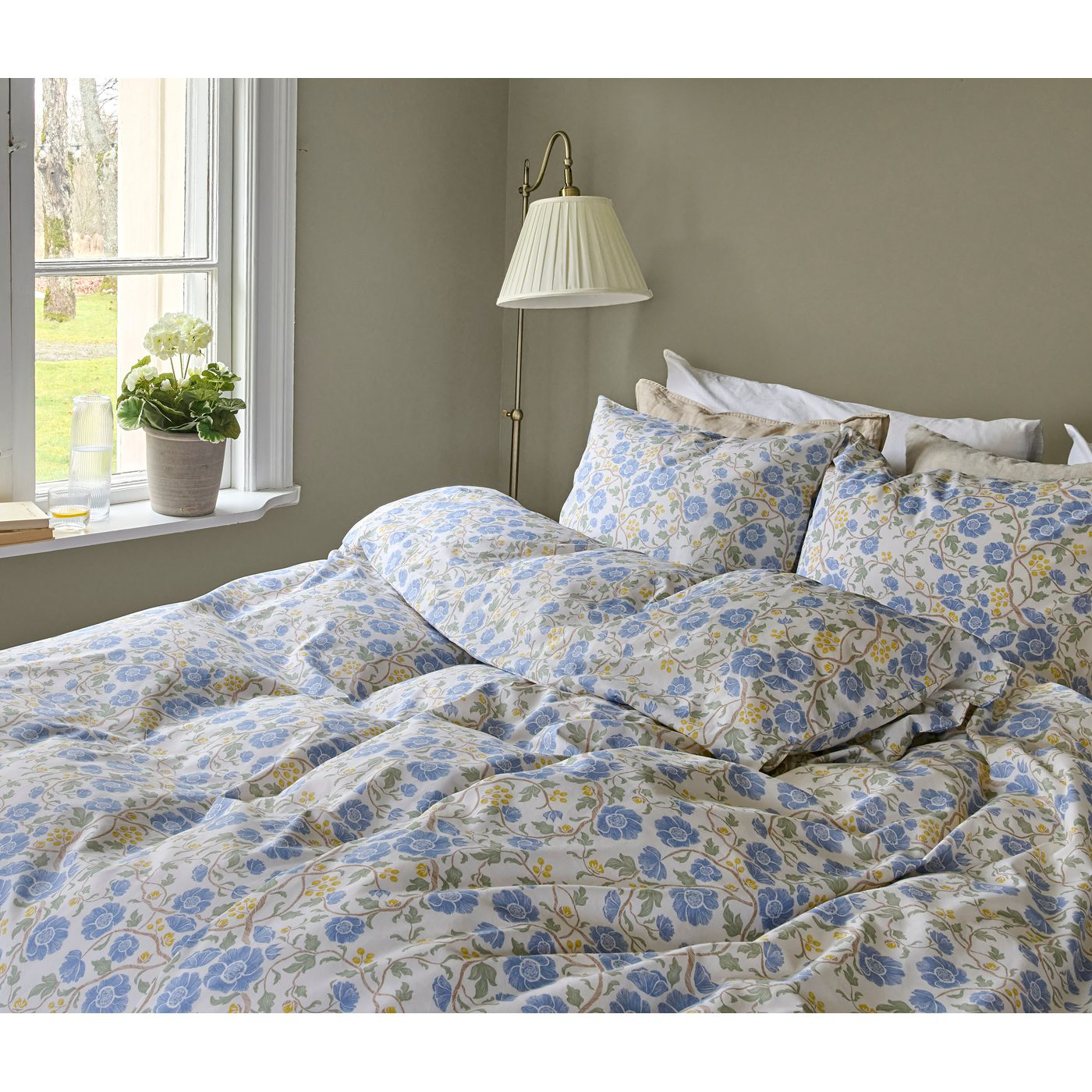 Påslakanset Enkelsäng Borganäs of Sweden 2-Dels Set Bella Blå