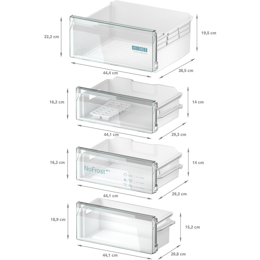 Integrerad Kyl/Frys Siemens iQ100 KI96NNSE0 med Automatisk Avfrostning