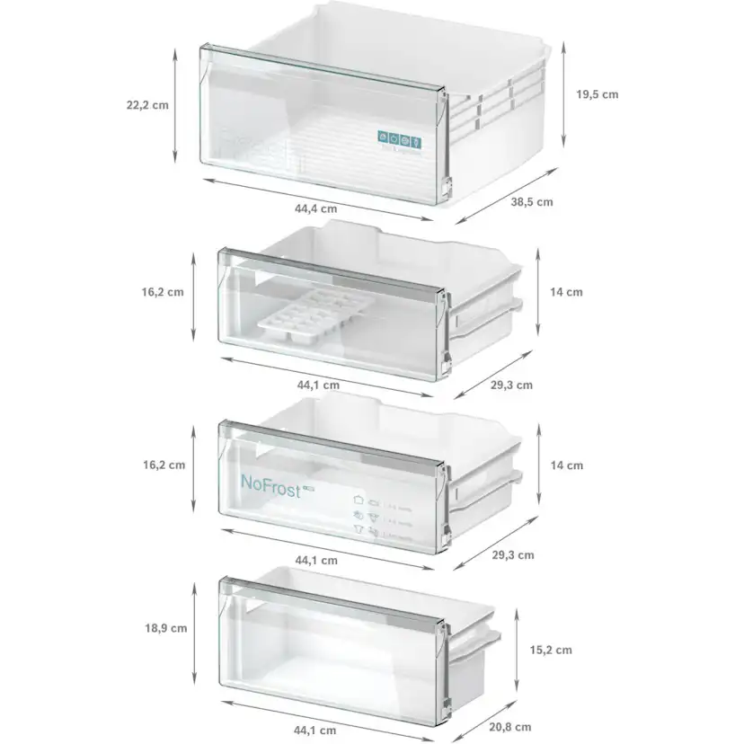 Integrerad Kyl/Frys Siemens iQ100 KI96NNSE0 med Automatisk Avfrostning