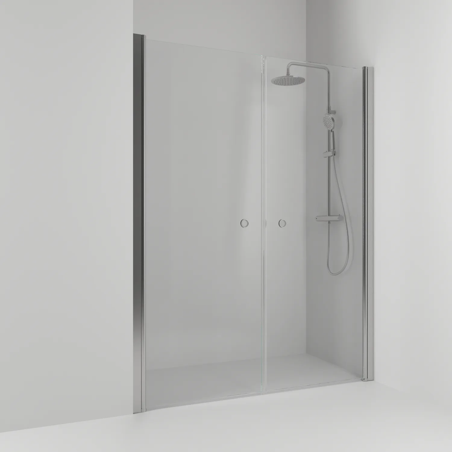 Dnisch Rak Skoga HG Ma/Kl 108 B: 1080 mm, H: 1980 mm, Profil: Alu matt, Klarglas