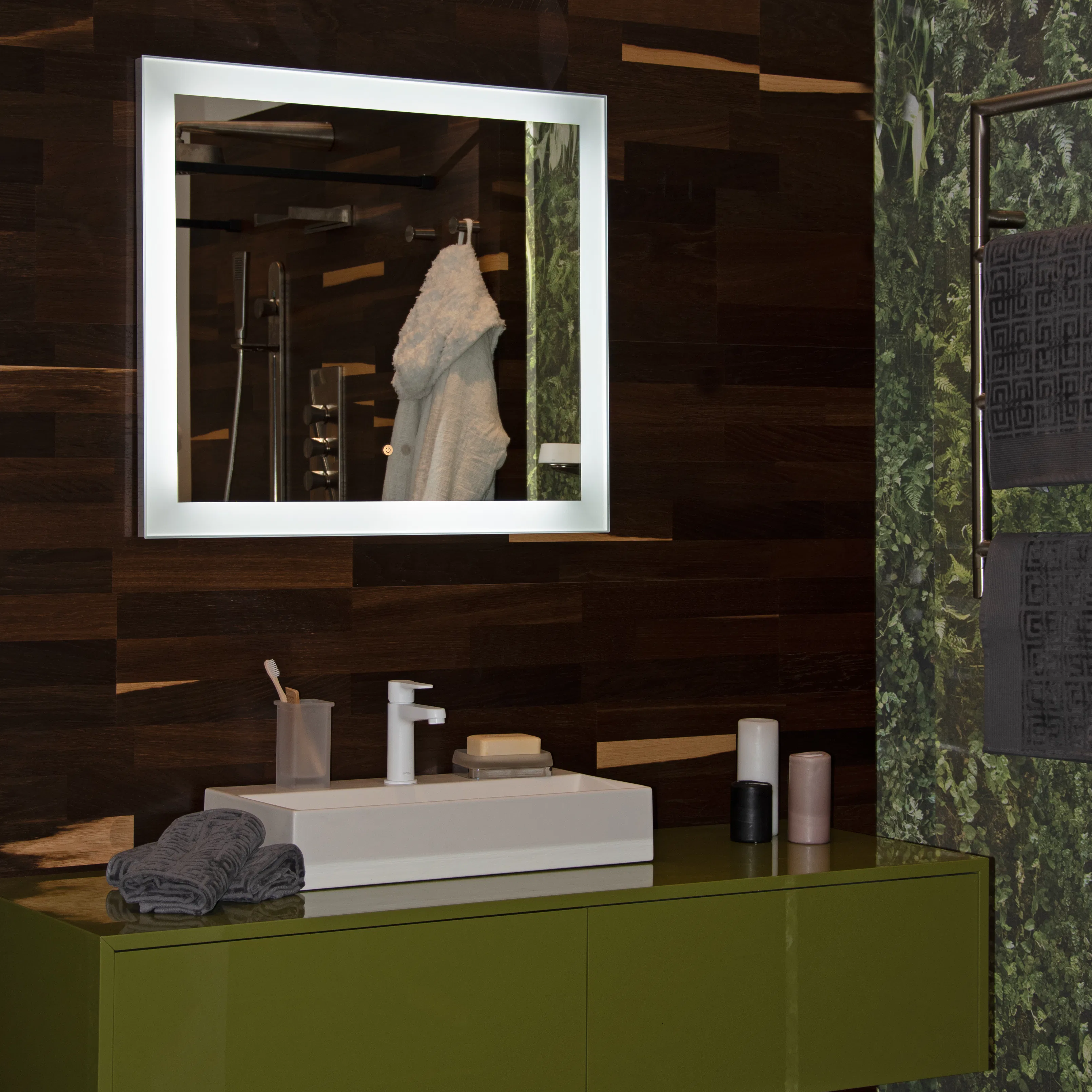 Spegel Modern LED 800 x 700 mm Bredd: 800 mm